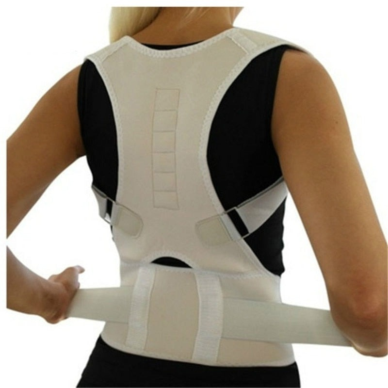 Posture Corrector Adjustable Straps Integrated Magnets Breathable Slim Design