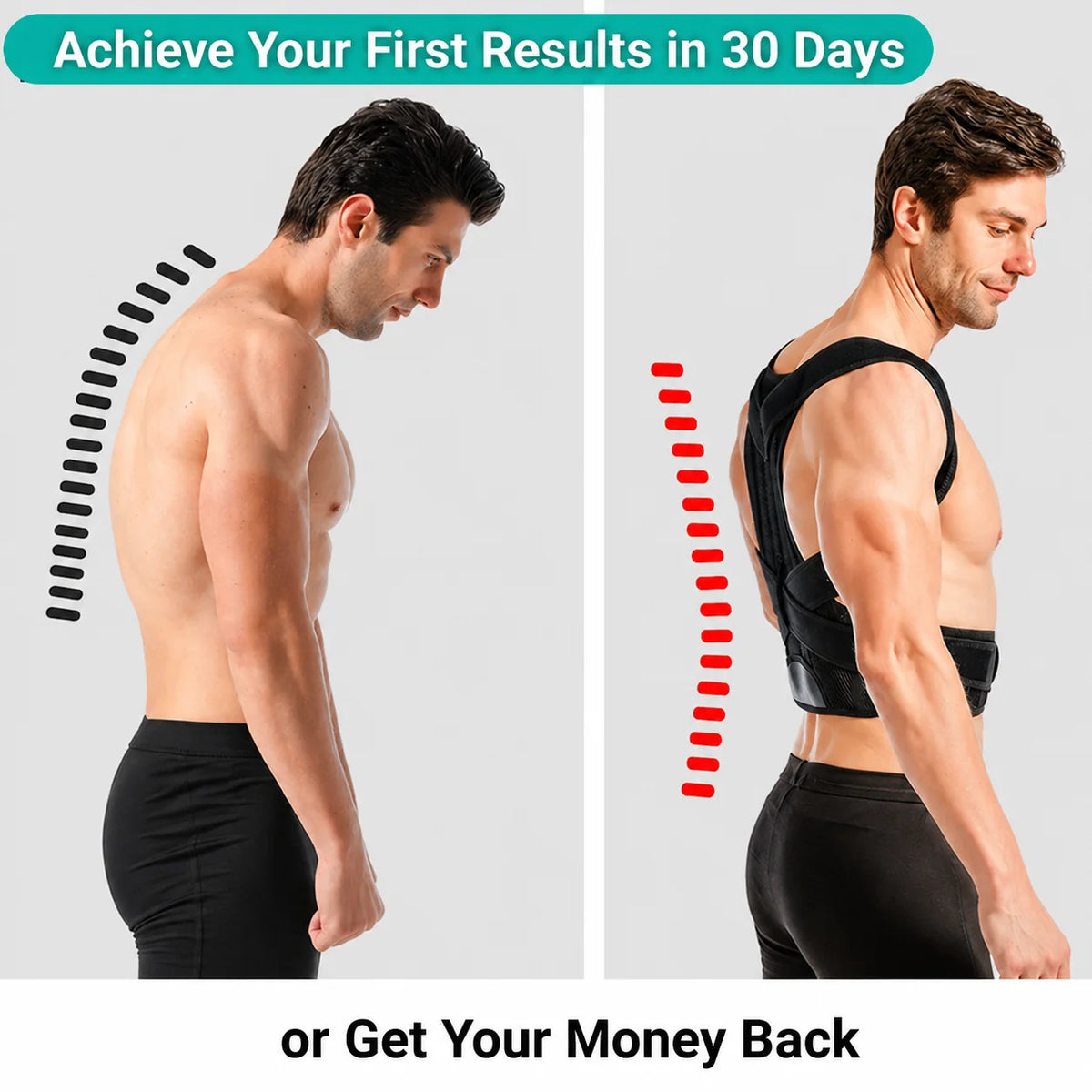 Posture Corrector Breathable Mesh & Adjustable Velcro