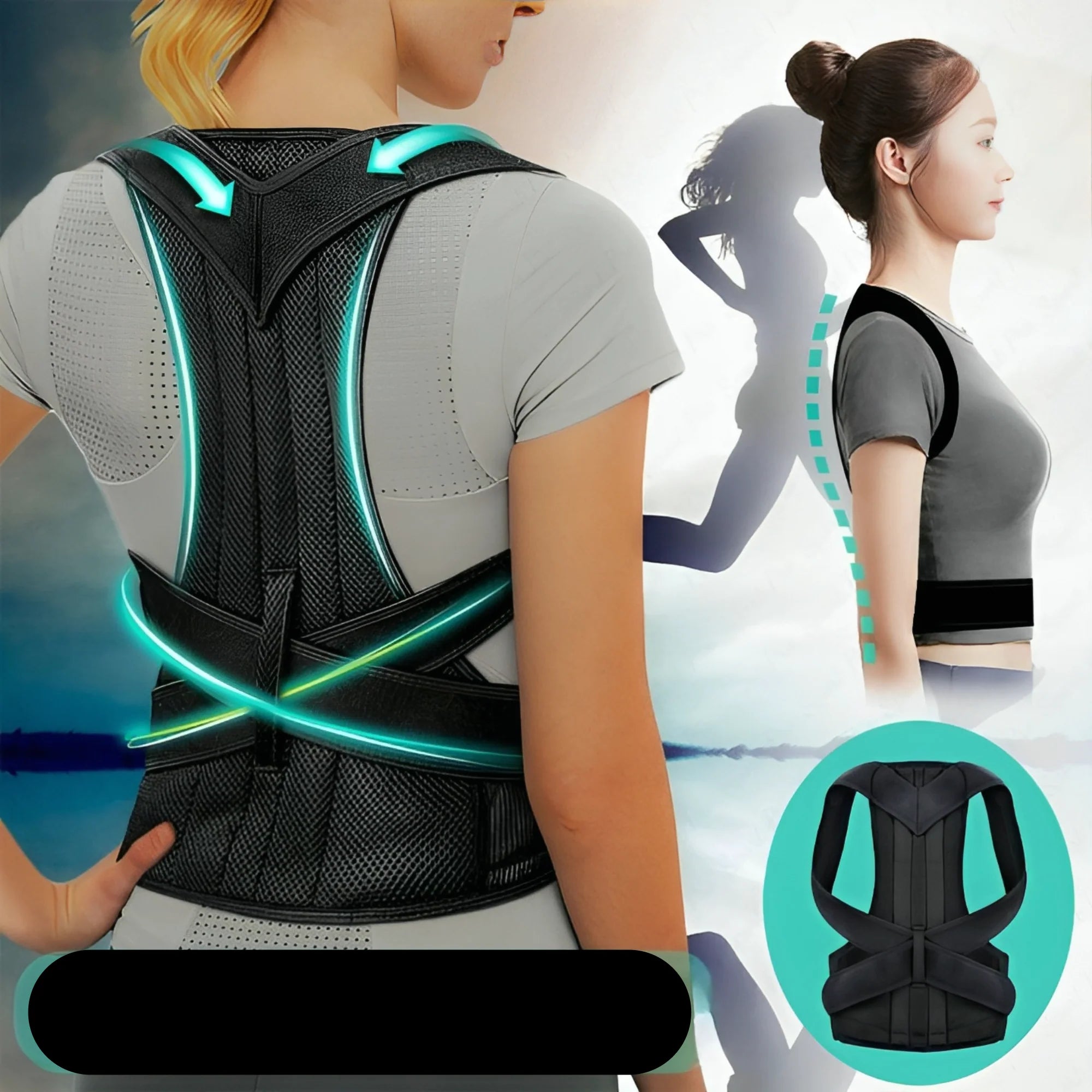Posture Corrector Breathable Mesh & Adjustable Velcro Closure