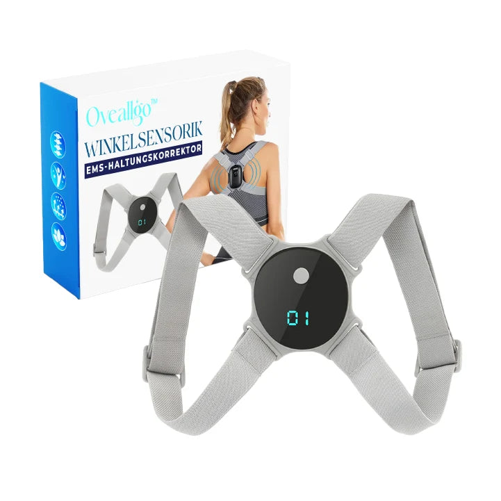Posture Corrector EMS & Vibration Feedback Adjustable Breathable Straps