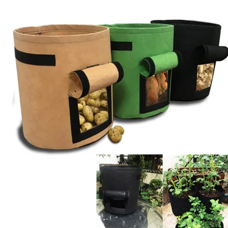 Potato Grow Bag Breathable Non-Woven Harvest Window Reinforced Handles