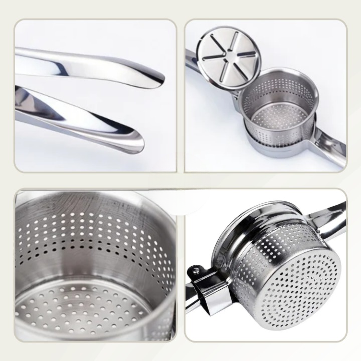 Potato Masher Stainless Steel Ergonomic Handle Dishwasher Safe