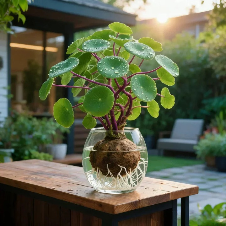 Potted Plant Stephania Erecta Decorative Caudex Easy Care