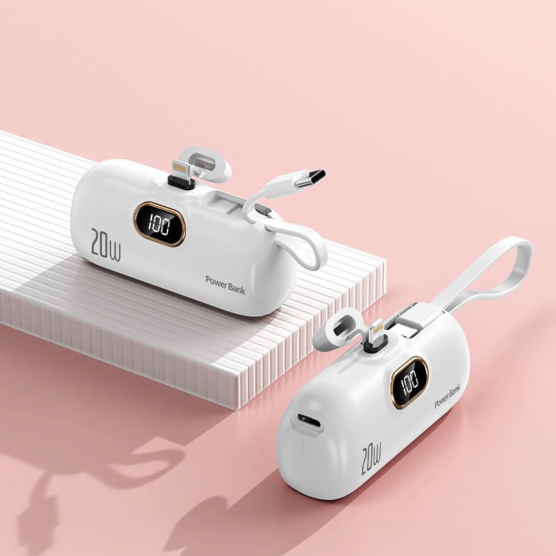 Power Bank 10,000 mAh 22.5W Fast Charging Integrated Cables