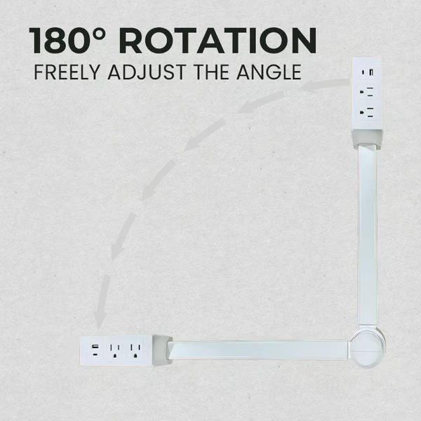 Power Hub Flexible Arm USB & AC Outlets