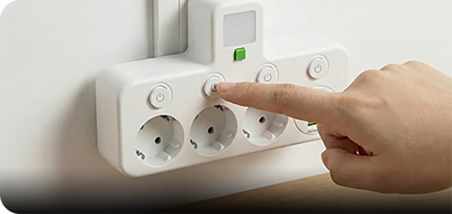 Power Strip USB-C & USB-A Surge Protection Night Light