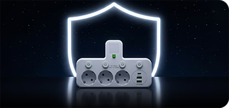 Power Strip USB-C & USB-A Surge Protection Night Light