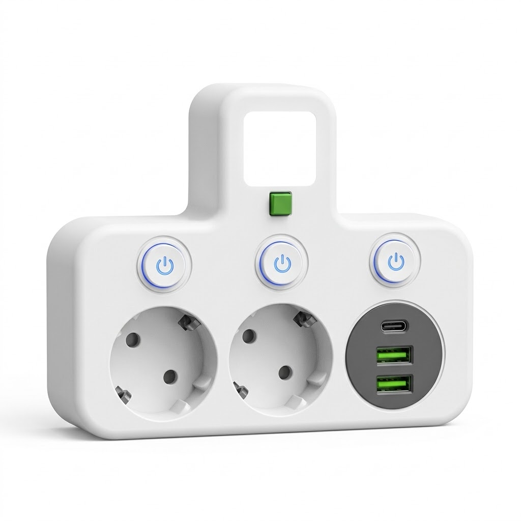 Power Strip USB-C & USB-A Wall-Mountable 2500W