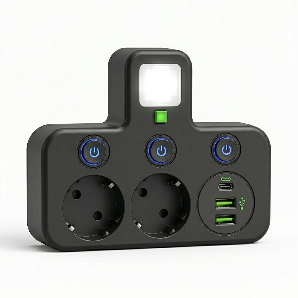 Power Strip USB-C & USB-A Wall-Mountable 2500W