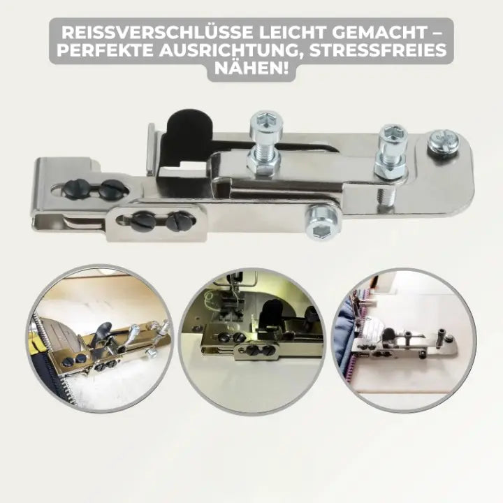 Presser Foot Adjustable Zipper Guide Low-Shank Compatible