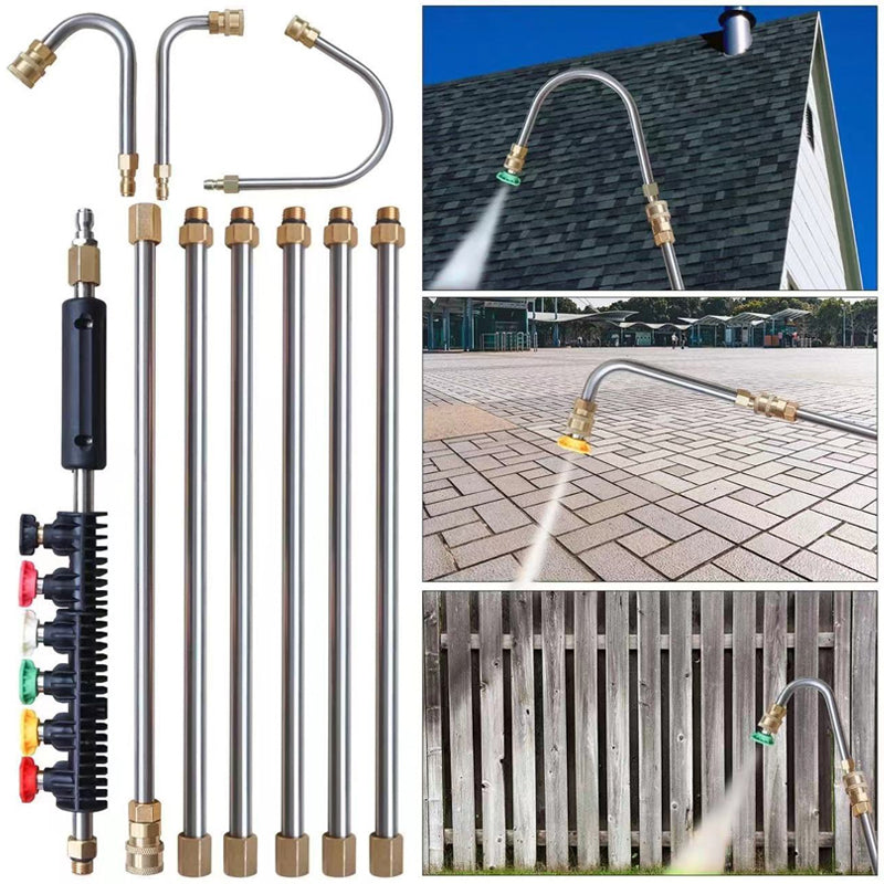 Pressure Washer Extension Pole Telescopic Brass & Stainless