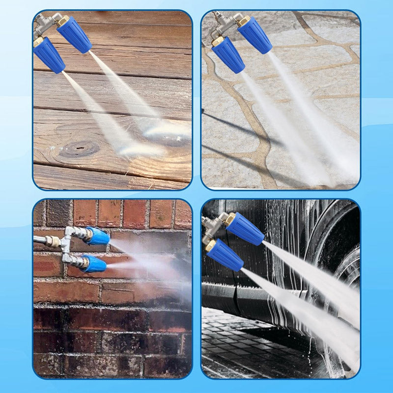 Pressure Washer Nozzle Dual Turbo Jet Quick-Connect Stainless Steel