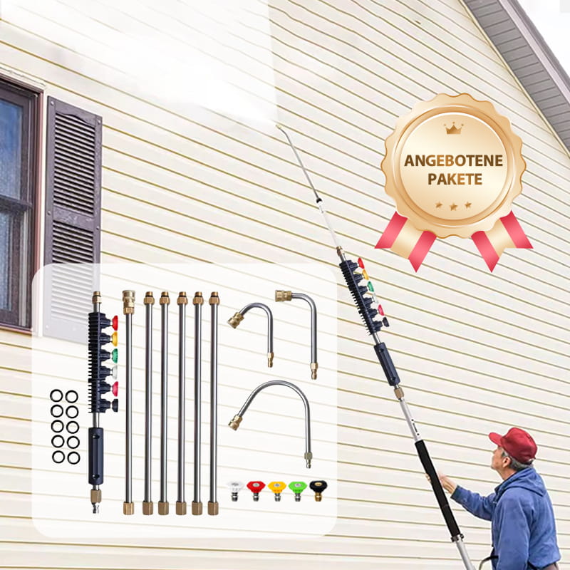 Pressure Washer Nozzle Ergonomic Handle Corrosion-Resistant Stainless Steel