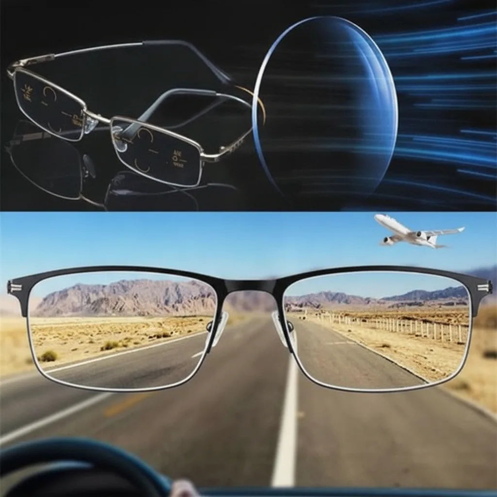 Progressive Glasses Auto-Adjusting Blue Light & Photochromic
