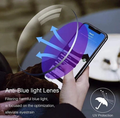 Progressive Glasses Rimless Ultra-Light Frame Anti-Blue Light Coating