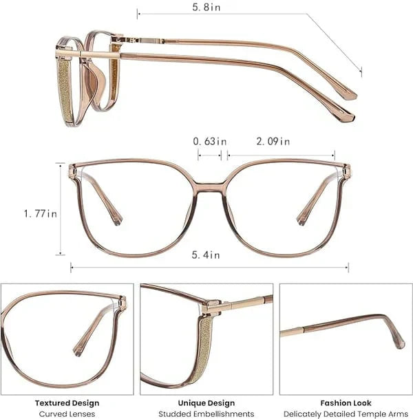 Progressive Reading Glasses Seamless Lenses & Blue Light Filter