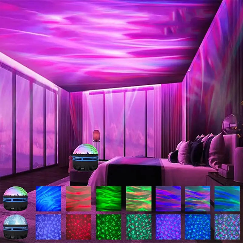 Projector Night Light Aurora & Water Wave USB Powered