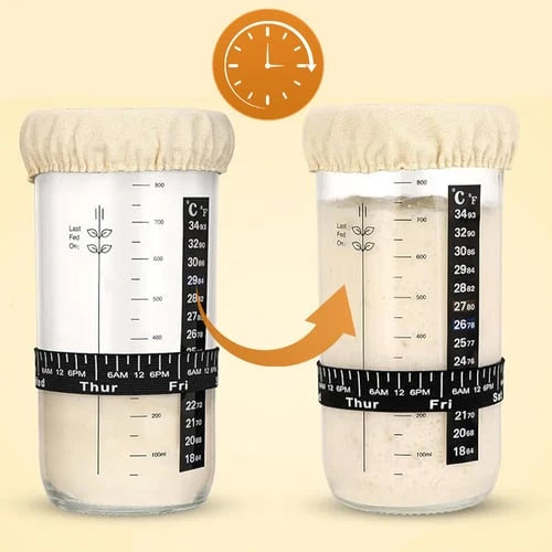 Proofing Basket Set Non-Stick Silicone & Temperature Monitor