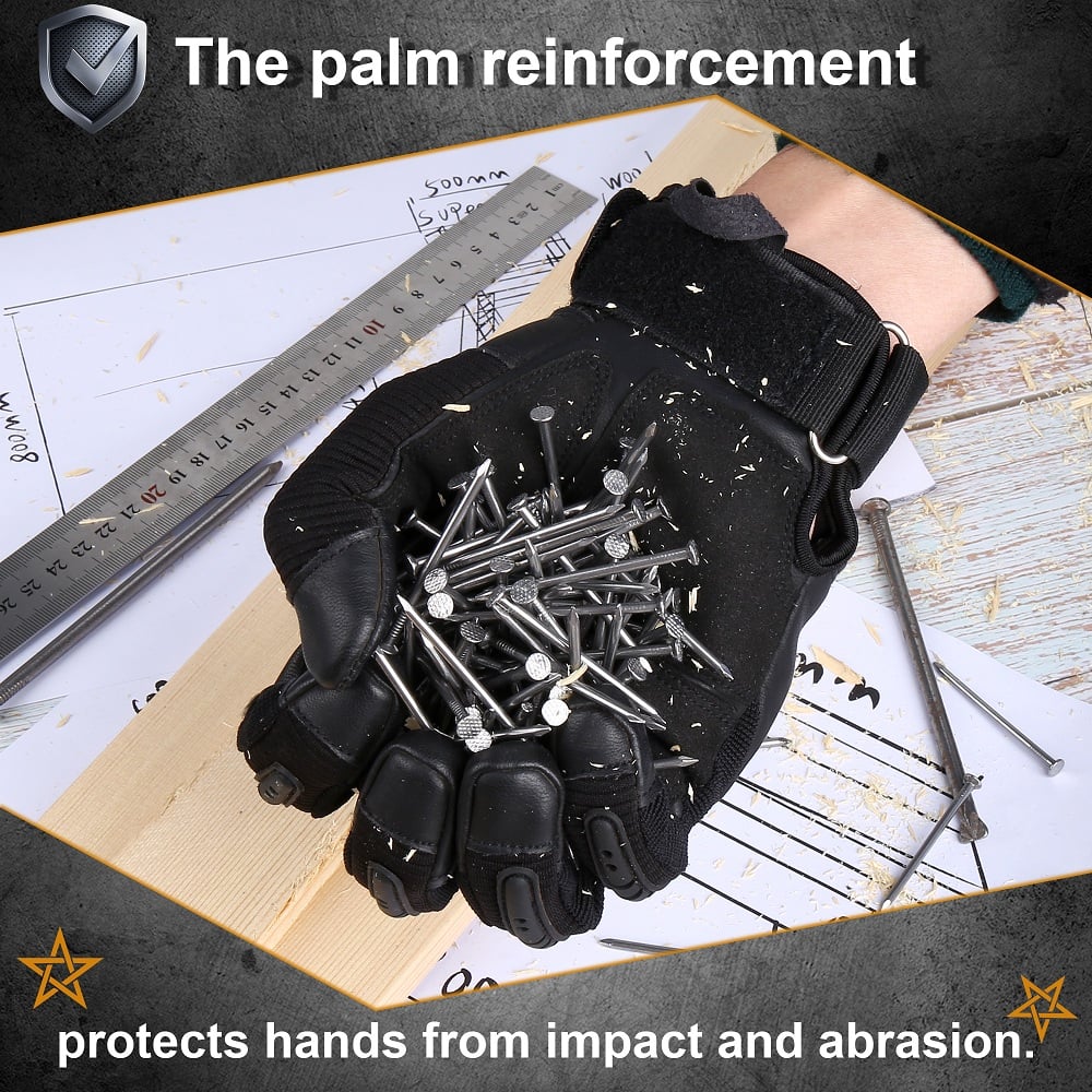 Protective Work Gloves Reinforced Palm Anti-Slip Breathable