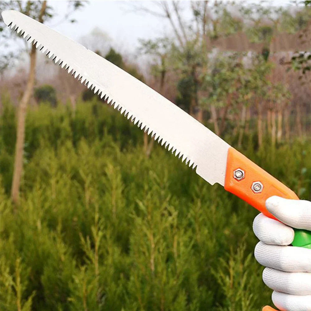Pruning Saw Curved Carbon Steel Blade Ergonomic Wooden Handle