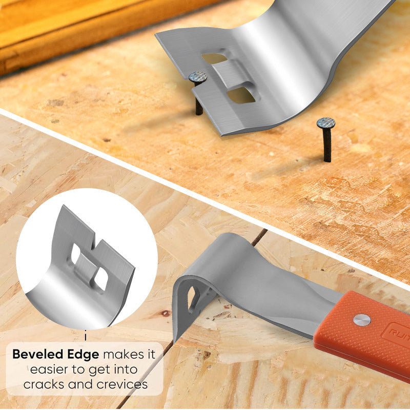Pry Bar Stainless Steel Nail Puller & Screwdriver