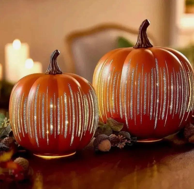 Pumpkin Lamp Sparkling LED 6-Hour Timer