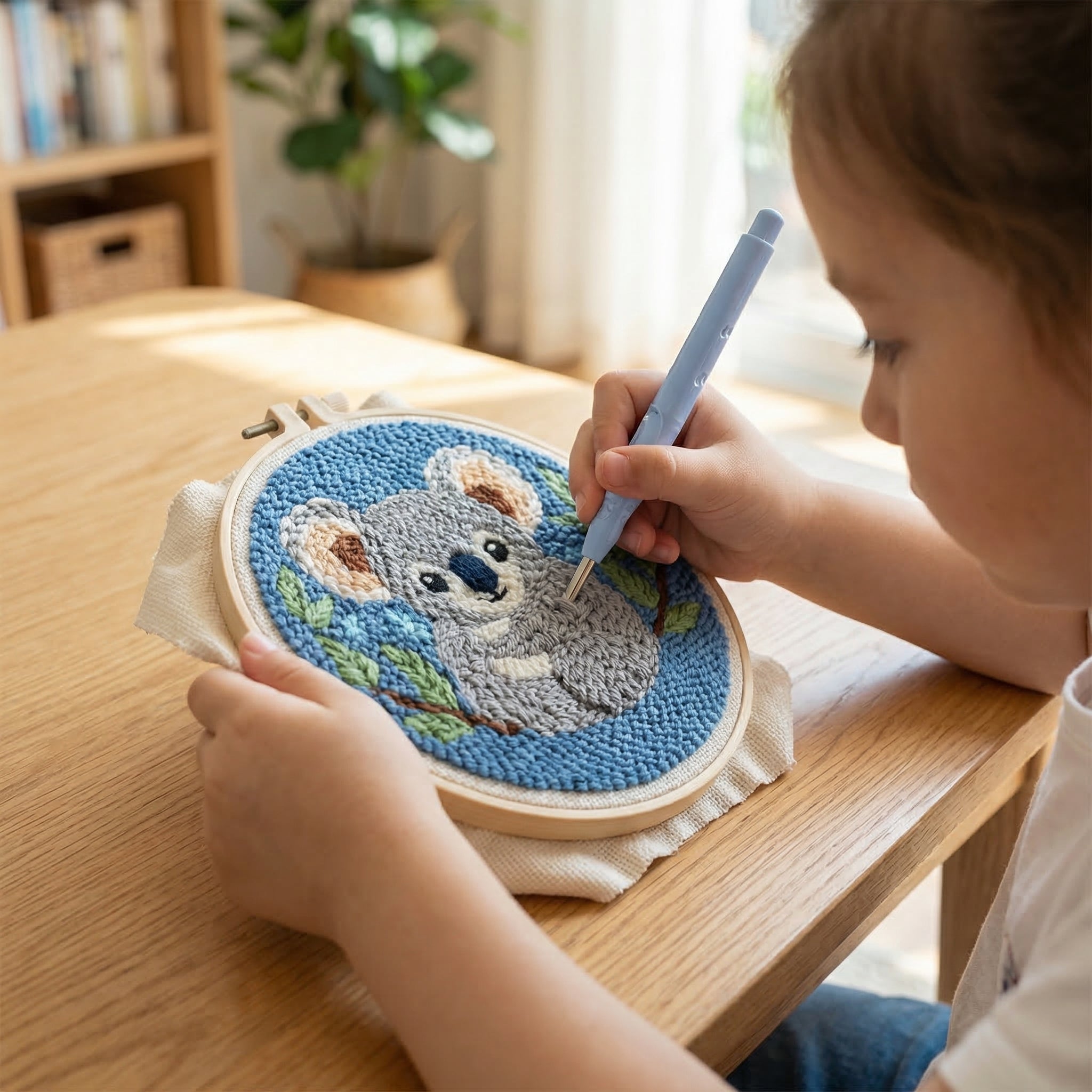 Punch Needle Embroidery Kit Beginner-Friendly Complete Set 17 Patterns