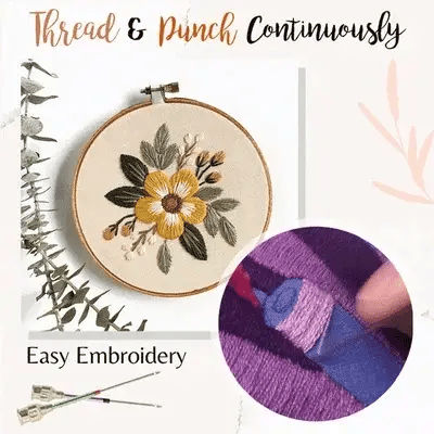Punch Needle Kit All-In-One Starter With Fabric & Threads