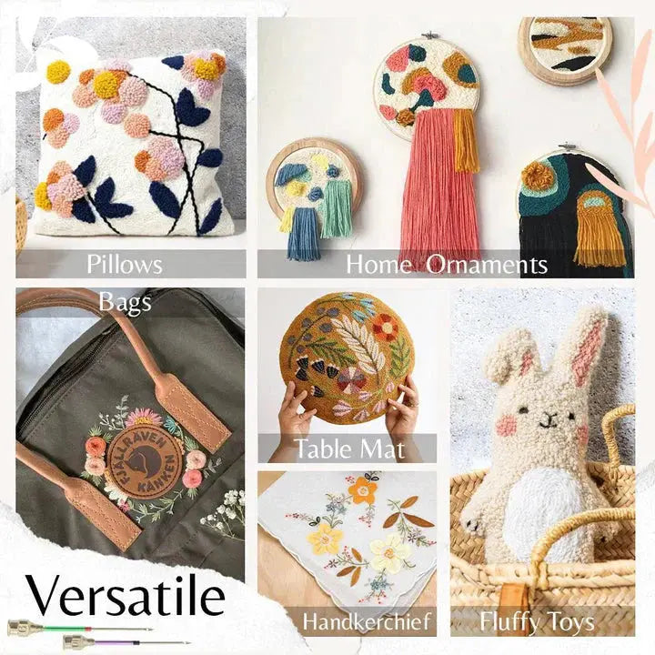 Punch Needle Kit All-In-One Starter With Fabric & Threads