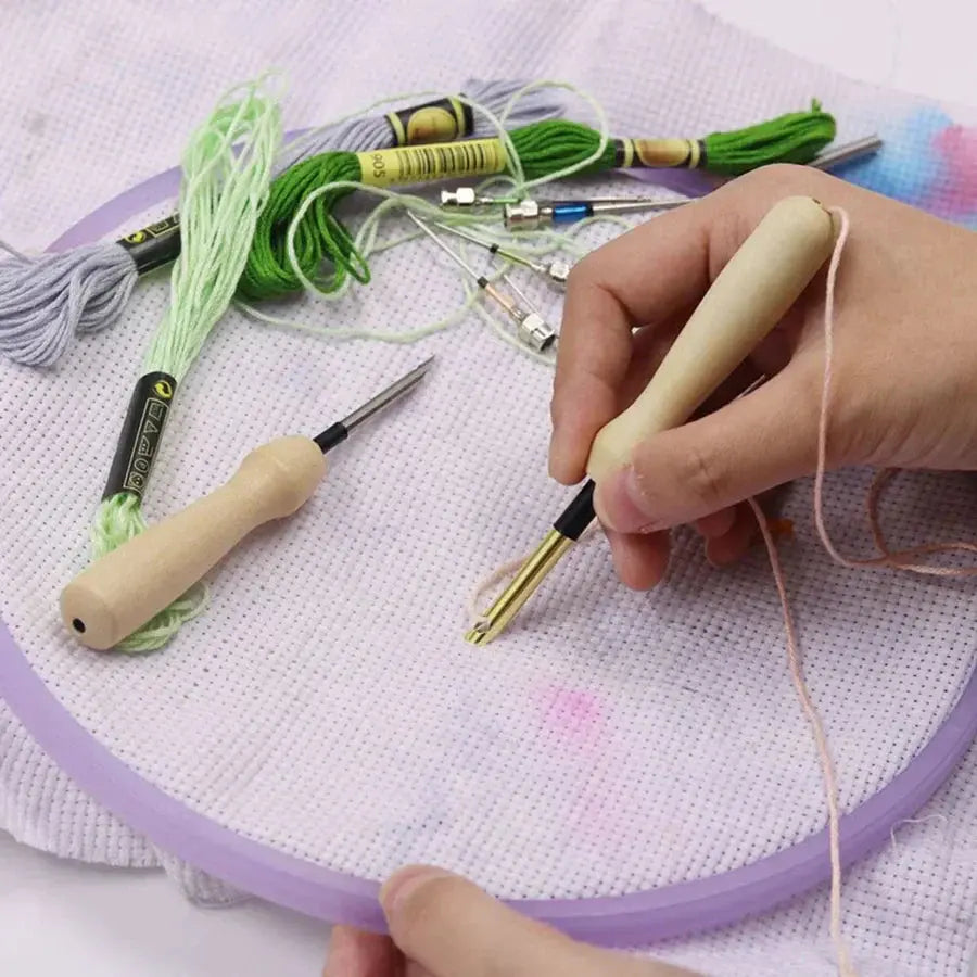 Punch Needle Kit All-In-One Starter With Fabric & Threads