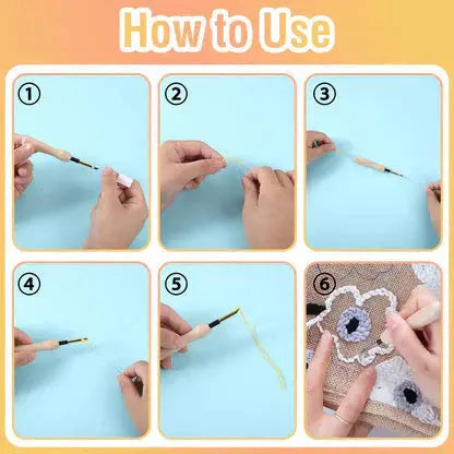 Punch Needle Kit All-In-One Starter With Fabric & Threads