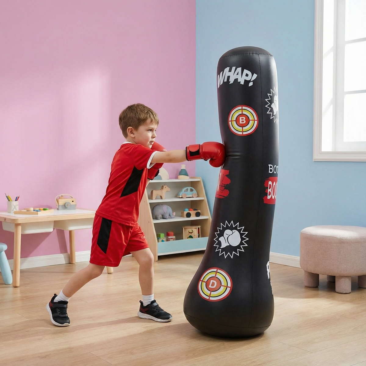 Punching Bag Kids Inflatable Padded Water-Fillable Base