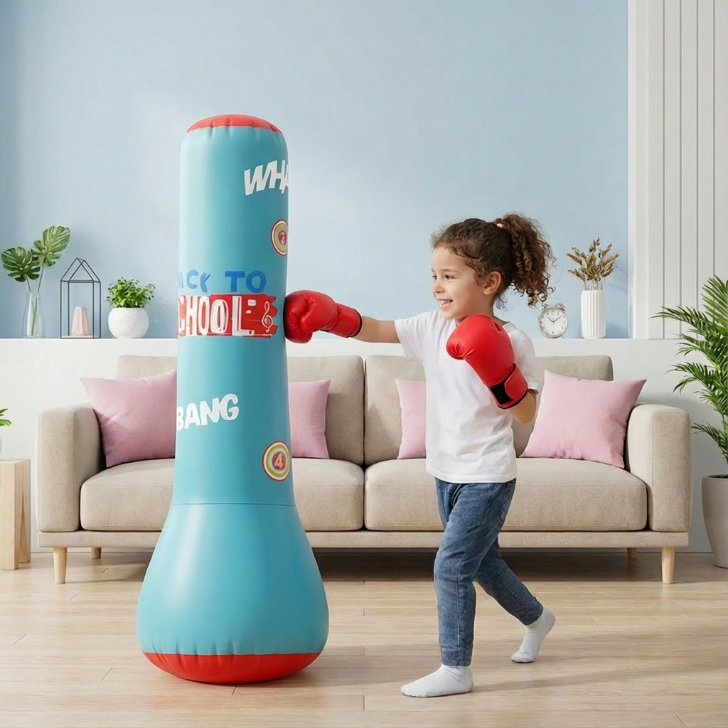 Punching Bag Kids Inflatable Shock-Absorbing Water-Fillable Base