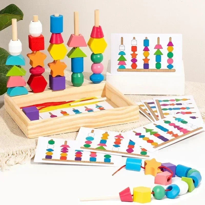 Puzzle Blocks Interactive Problem-Solving Portable Playset
