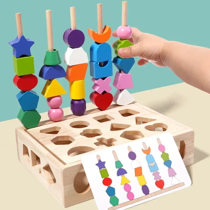 Puzzle Blocks Interactive Problem-Solving Portable Playset