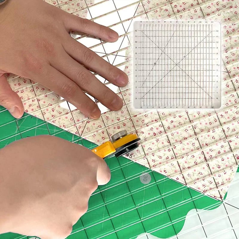 Quilt Cutting Ruler Ergonomic Non-Slip 6-Layer Capacity