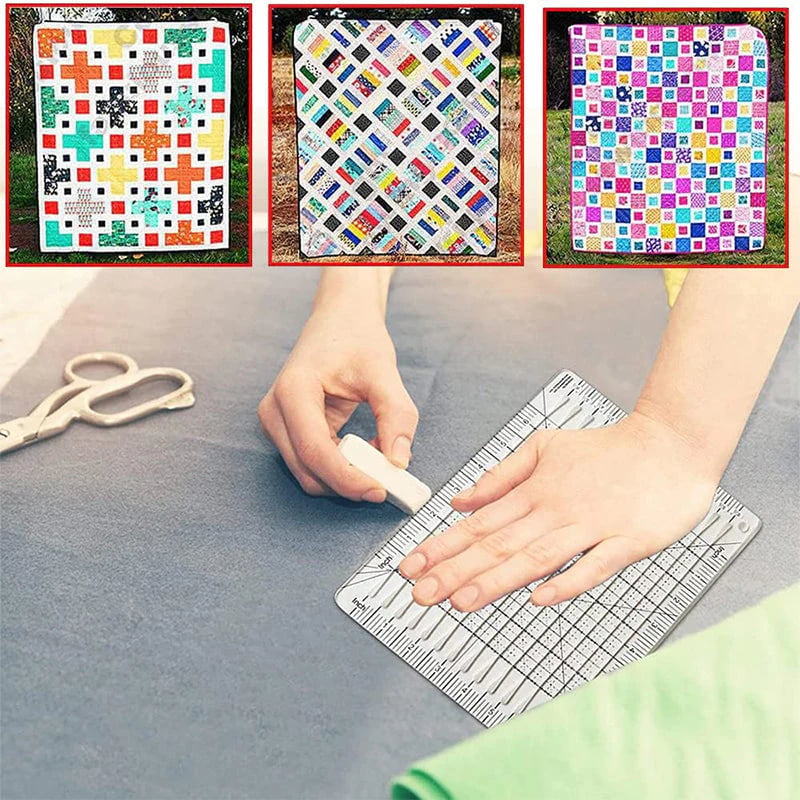 Quilt Cutting Ruler Ergonomic Non-Slip 6-Layer Capacity