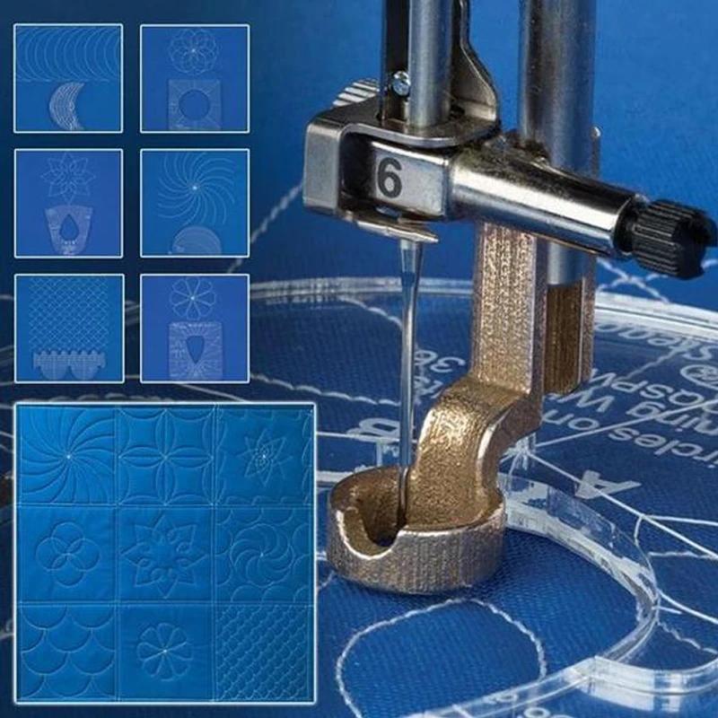 Quilt Template Set Precision Acrylic Stainless Steel Set of 6