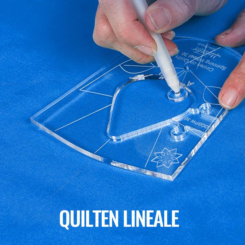 Quilt Template Set Precision Acrylic Stainless Steel Set of 6