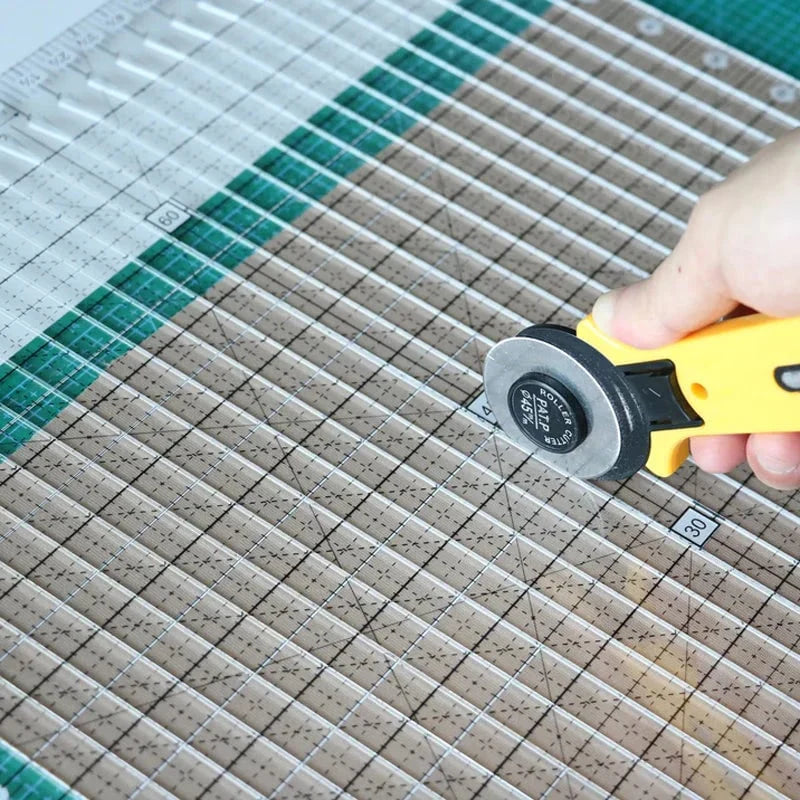 Quilting Fabric Cutter Cuts Six Strips Non-Slip & Ambidextrous