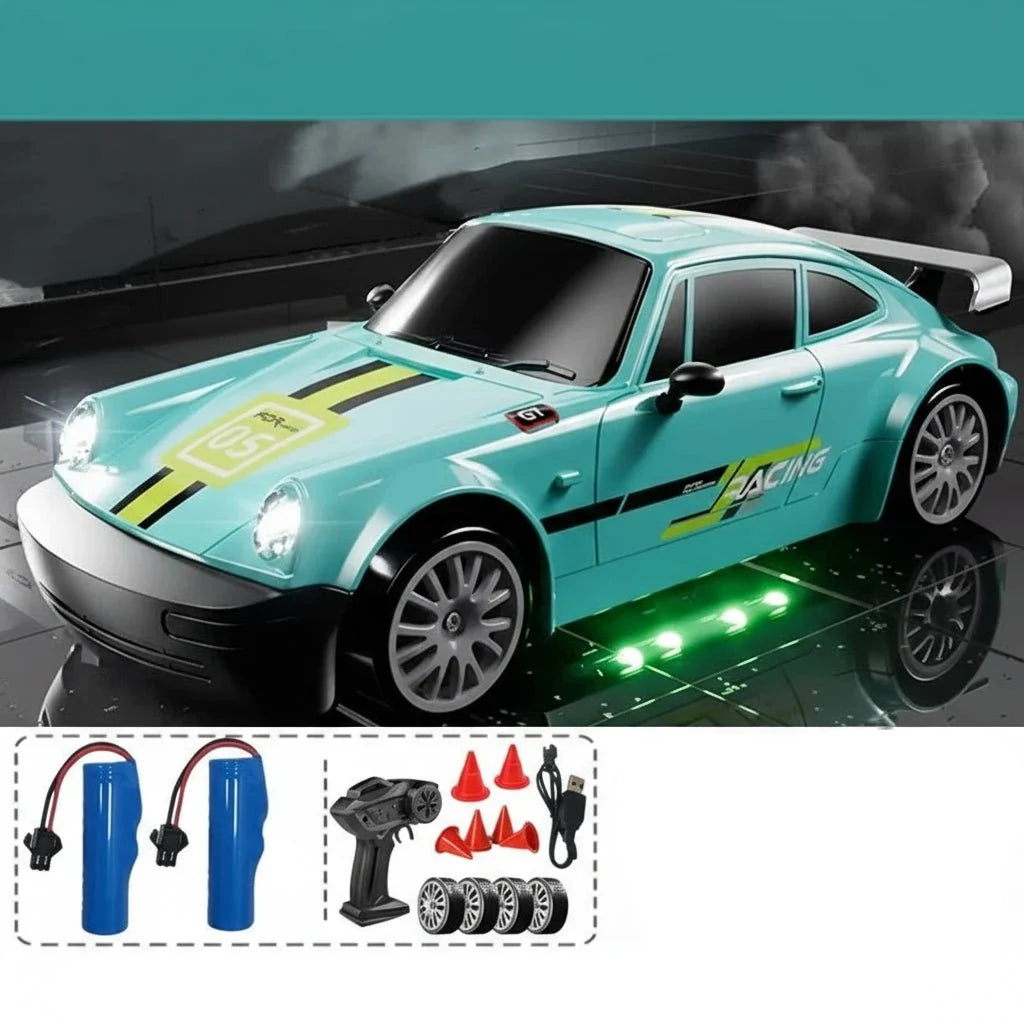 RC Drift Car All-Wheel Drive Dual Tires LED Lights