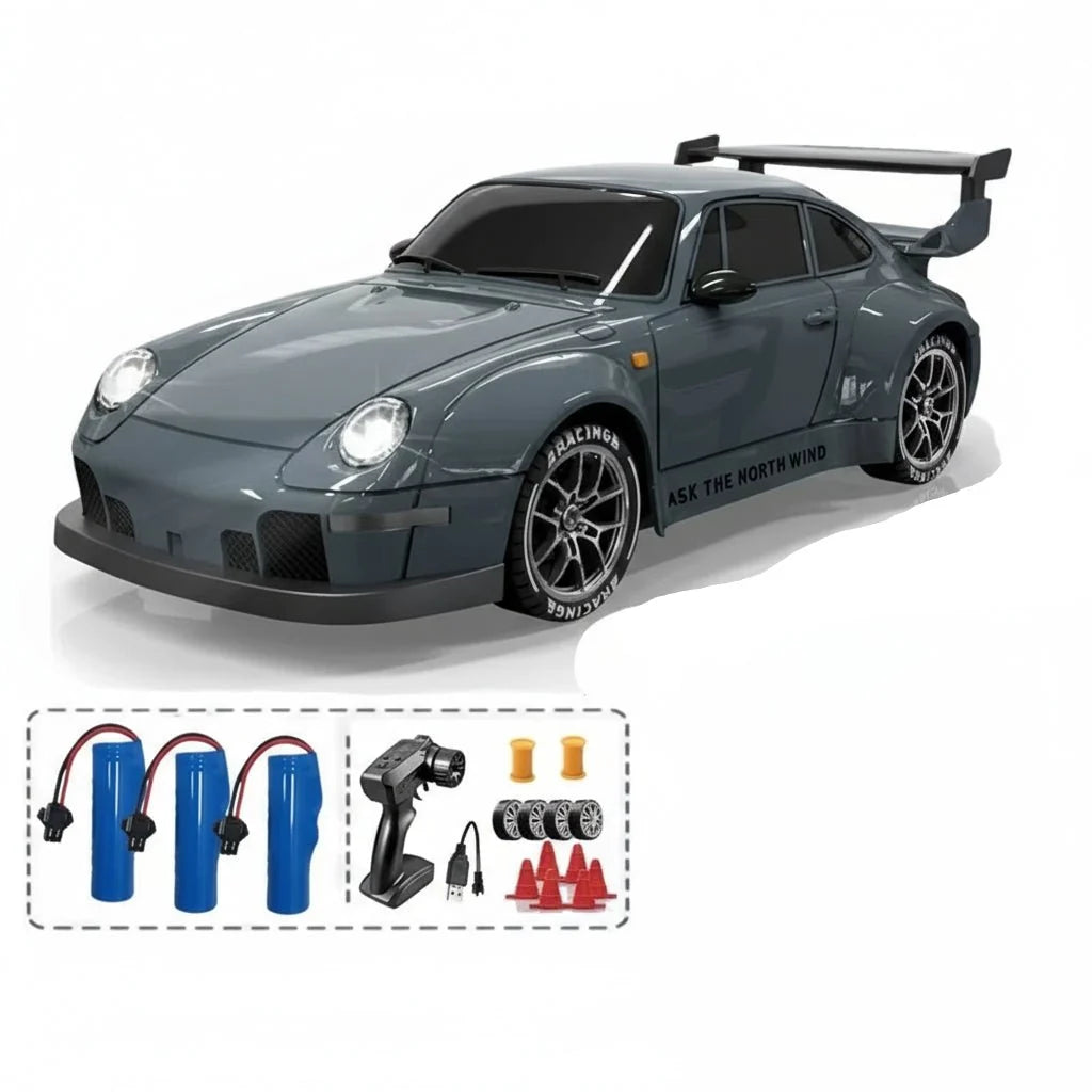 RC Drift Car All-Wheel Drive Dual Tires LED Lights