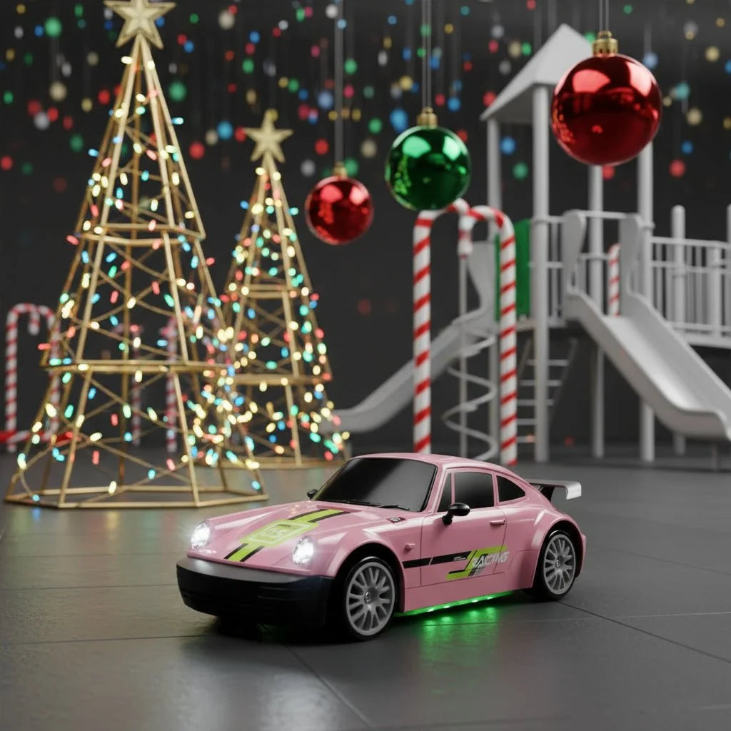 RC Drift Car All-Wheel Drive Dual Tires LED Lights
