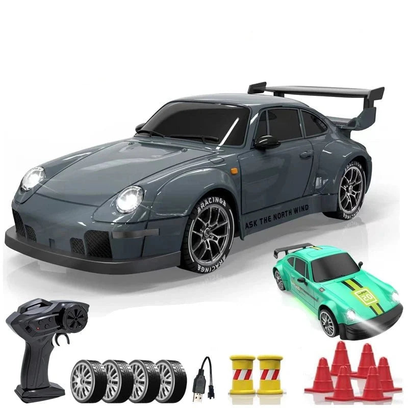 RC Drift Car All-Wheel Drive Dual Tires LED Lights