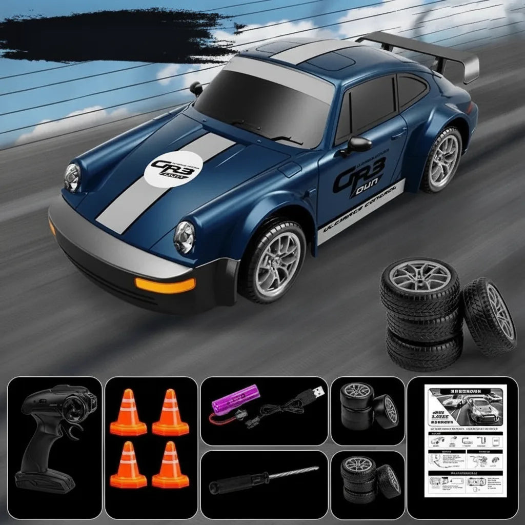 RC Drift Car All-Wheel Drive Dual Tires LED Lights