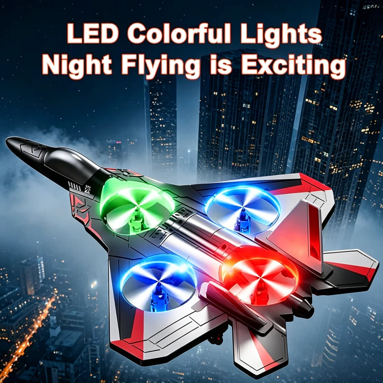 RC Jet 360° Stunts LED Lights Shockproof