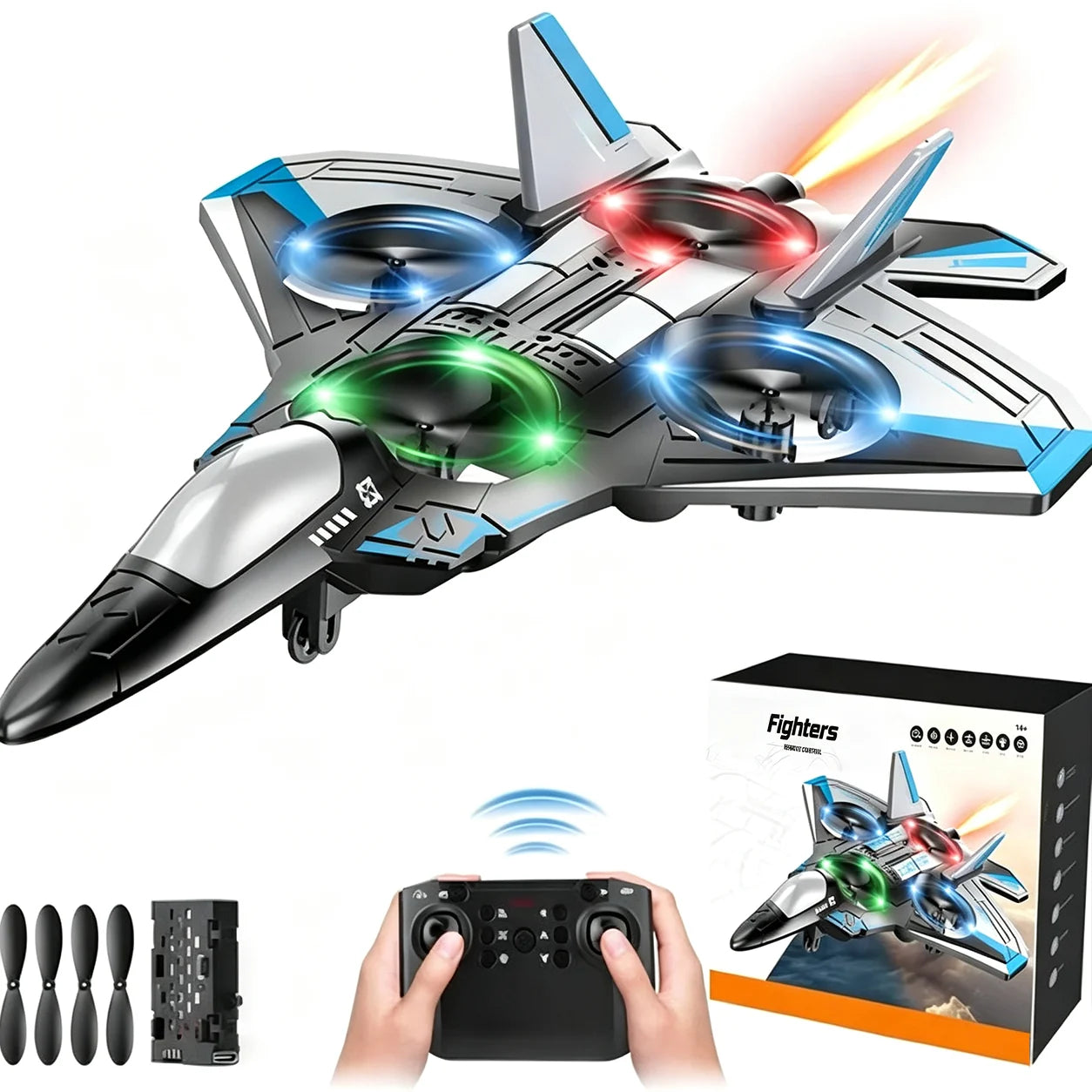 RC Jet 360° Stunts LED Lights Shockproof