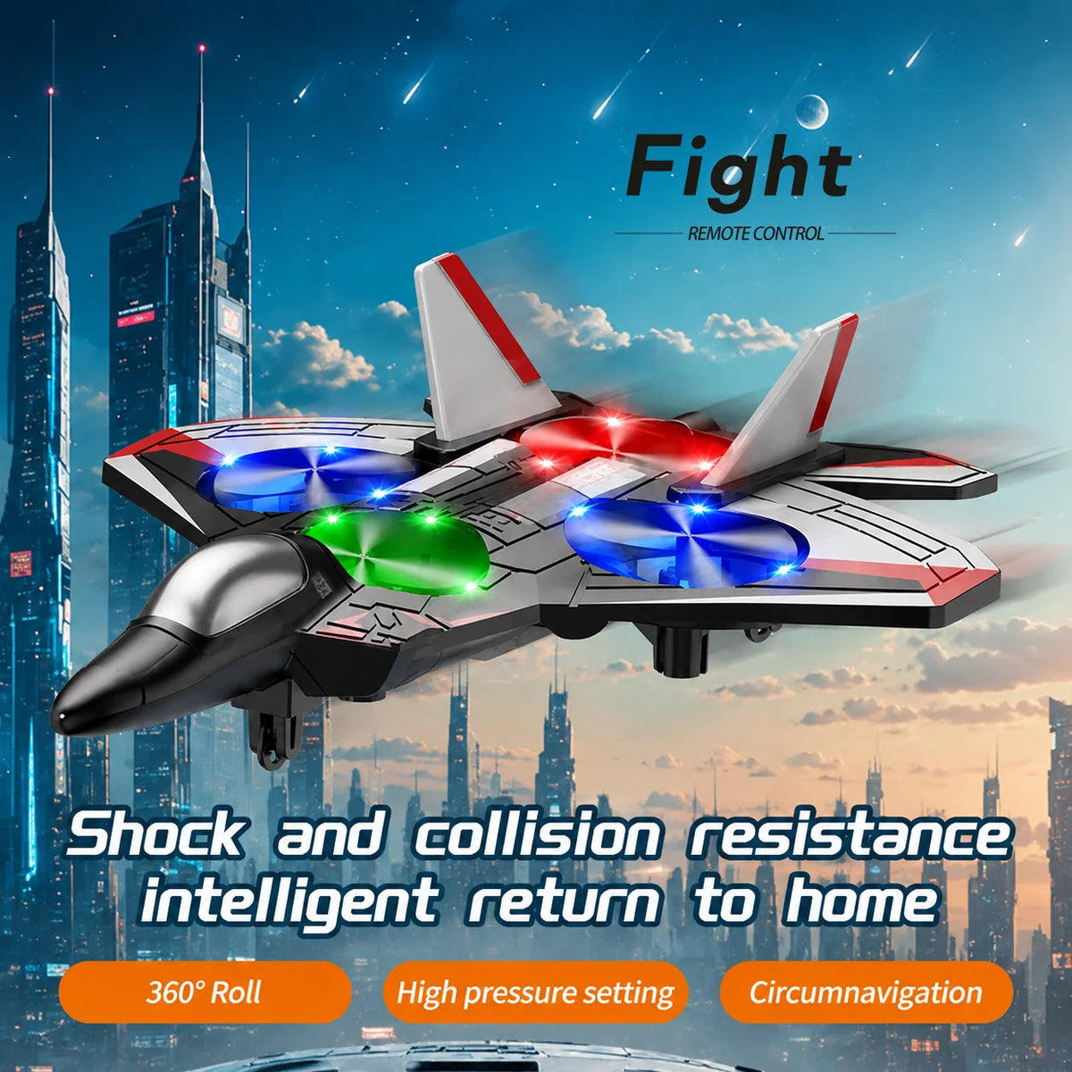 RC Jet 360° Stunts LED Lights Shockproof