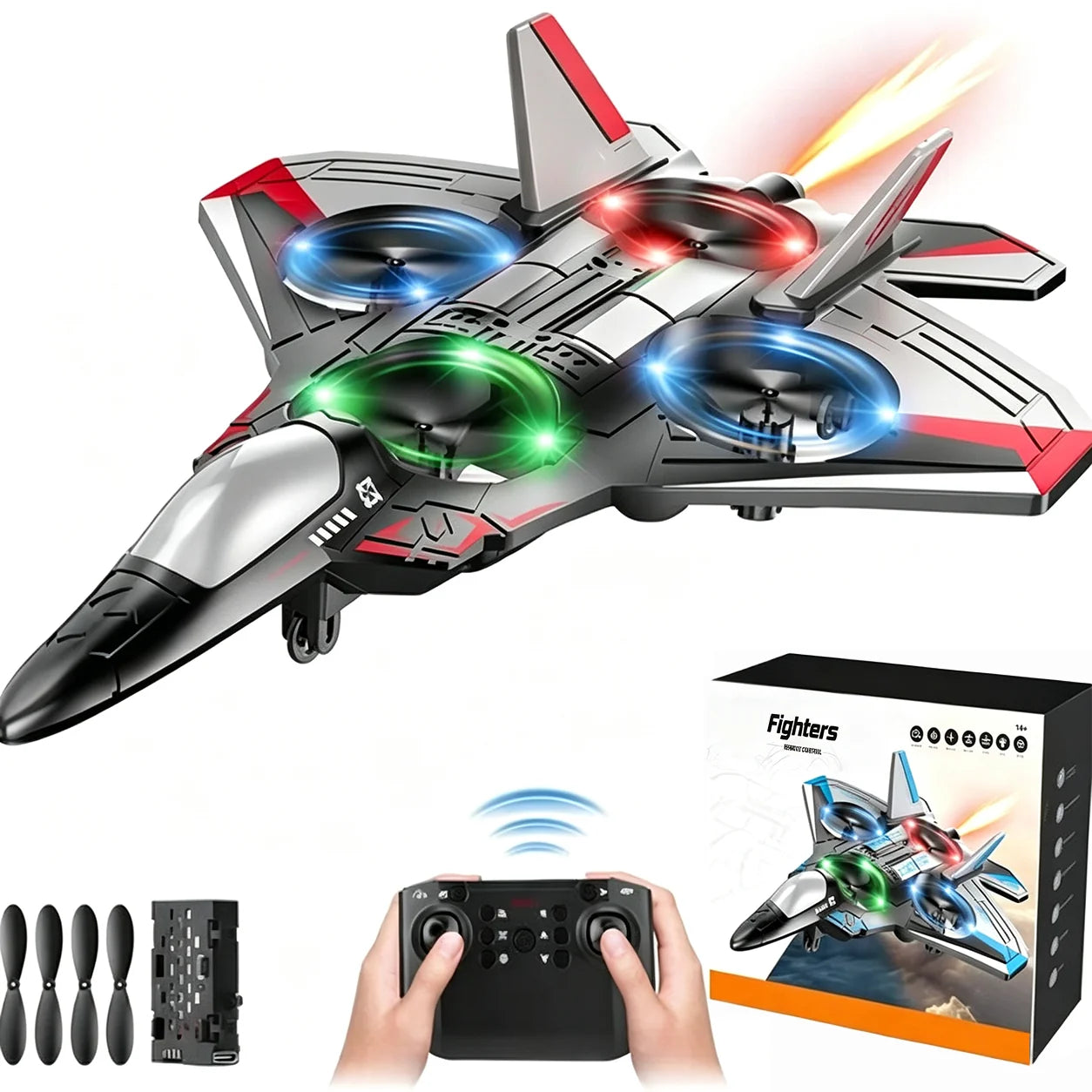 RC Jet 360° Stunts LED Lights Shockproof