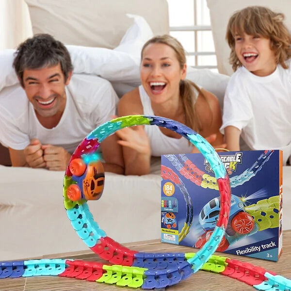 Race Track Set Flexible Modular Track & Toy Car